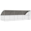 vidaXL Jaula para pollos 3 pcs Plateado 600 x 200 x 198,5 cm