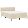 vidaXL Cama tipo Box Spring con colch&oacute;n Crema 200 x 160 cm Poli&eacute;ster