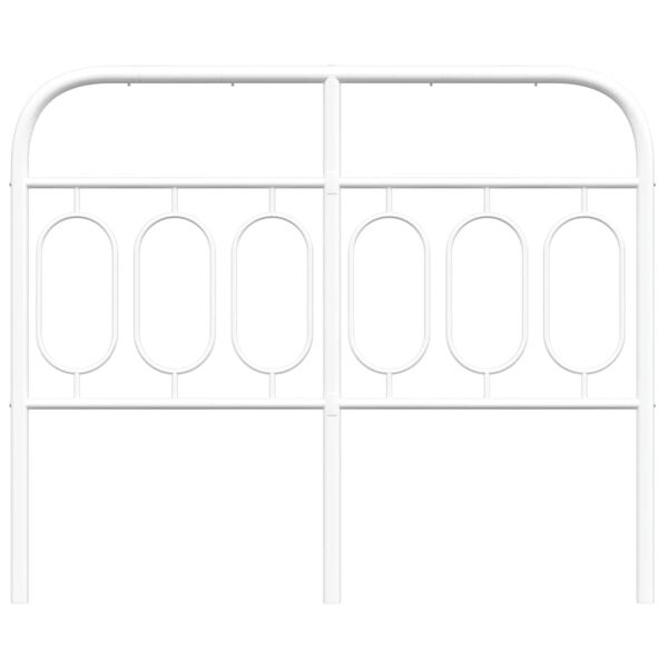 vidaXL Cabecero de repuesto de metal blanco 120 cm