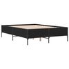 vidaXL Estructura de cama madera de ingeniería y metal negro 120x200cm