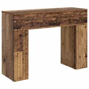 vidaXL Mesa de centro Madera envejecida 102 x 35 x 75 cm