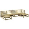 vidaXL Juego de sof&aacute;s de jard&iacute;n 6 piezas madera de pino impregnada