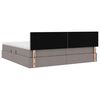 vidaXL Cama con almacenamiento y colch&oacute;n Taup&eacute; 200 x 200 cm