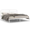 vidaXL Estructura cama sin colch&oacute;n con cabecero metal blanco 193x203cm