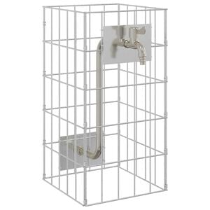 vidaXL Grifo de Gabi&oacute;n Plateado 26 x 25 x 50 cm Acero inoxidable