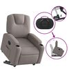 vidaXL Sill&oacute;n reclinable elevable tela gris taupe