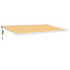 vidaXL Toldo retr&aacute;ctil aluminio y tela amarillo y blanco 5x3 m