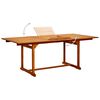 vidaXL Juego de comedor de jard&iacute;n 7 piezas madera maciza de acacia 150-200 cm