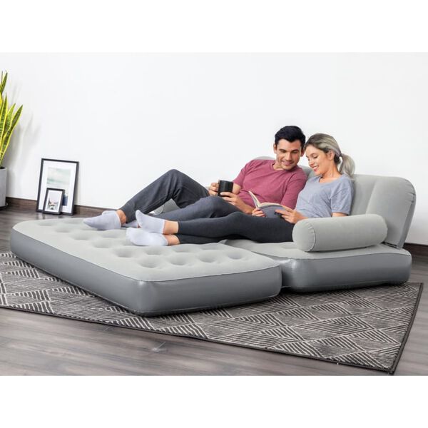 Bestway Sof&aacute; hinchable 3 en 1 PVC gris