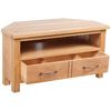 vidaXL Mueble para TV con cajones madera maciza de roble 88x42x46 cm