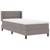vidaXL Cama tipo Box Spring con colch&oacute;n Taup&eacute; 190 x 90 cm Poli&eacute;ster