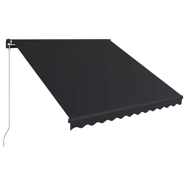 vidaXL Toldo retr&aacute;ctil manual gris antracita 350x250 cm