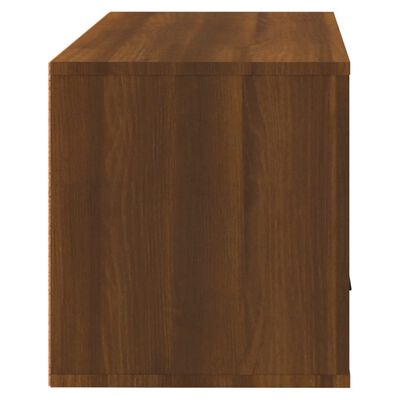 vidaXL Mueble zapatero pared madera pino marrón roble 70x35x38 cm
