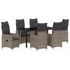 vidaXL Conjunto de Comedor de Jard&iacute;n 7 pcs Gris rat&aacute;n sint&eacute;tico