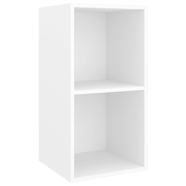 vidaXL Set de muebles para TV 4 piezas madera contrachapada blanco