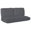 vidaXL Juego de Cojines Tela Oxford Antracita 120 x 60 x 52 cm