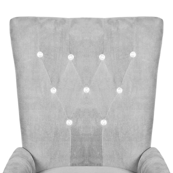 vidaXL Sillón de terciopelo plateado