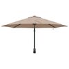 vidaXL Parasol de jardín Manual Taupe y Negro 248 x 248 x 148 cm