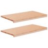 vidaXL Alfeizares 2 uds. Natural 70 x 40 x 2 cm Madera de Haya S&oacute;lida