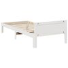 vidaXL Estructura de cama sin colch&oacute;n madera de pino blanca 90x200 cm