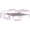 vidaXL Estructura de cama 200 x 200 cm Madera de pino macizo