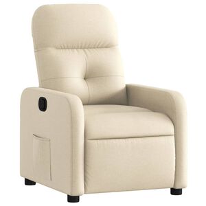 vidaXL Sill&oacute;n reclinable de tela crema
