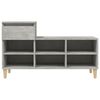 vidaXL Mueble zapatero madera contrachapada gris hormigón 102x36x60 cm
