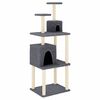 vidaXL Rascador para gatos con postes de sisal gris oscuro 167 cm