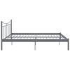 vidaXL Estructura de cama sin colchón metal gris 180x200 cm