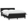 vidaXL Cama box spring con colch&oacute;n terciopelo negro 140x220 cm