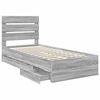 vidaXL Estructura de cama Gris Sonoma 100 x 200 cm Madera Ingenieril