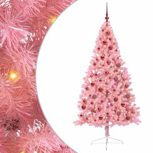 vidaXL &Aacute;rbol de Navidad Artificial Preiluminado Rosa 180 cm PVC