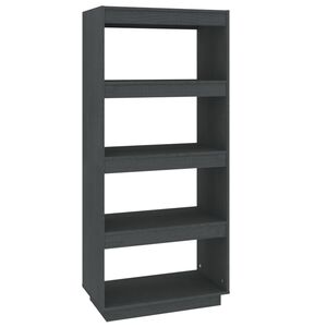 vidaXL Estanter&iacute;a/divisor de espacios madera de pino gris 60x35x135 cm