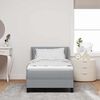 vidaXL Cama tipo Box Spring Gris Claro 200 x 100 cm Poli&eacute;ster