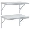 vidaXL Estantes de pared 2 uds acero inoxidable plateado 50x40 cm