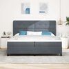 vidaXL Cama tipo Box Spring Gris oscuro 200 x 200 cm Terciopelo