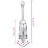vidaXL Ancla plegable hierro maleable plateado 4 kg