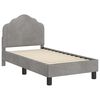 vidaXL Estructura de cama para niños pequeños con cabecera Gris Claro