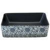 vidaXL Lavabo de encimera rectangular cer&aacute;mica negro azul 46x35,5x13cm