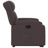 vidaXL Sillón reclinable elevable tela marrón oscuro