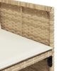 vidaXL Set comedor de jard&iacute;n 17 pzas con cojines rat&aacute;n sint&eacute;tico beige