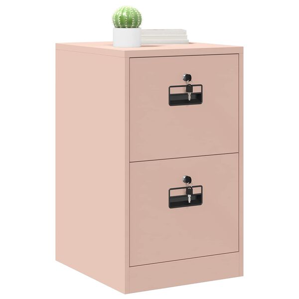 vidaXL Mueble archivador con caj&oacute;n con estante Rosa 44 x 50 x 106.5 cm