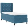 vidaXL Cama tipo Box Spring Azul Oscuro 190 x 90 cm Terciopelo