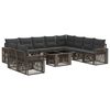 vidaXL Conjunto de sof&aacute;s de jard&iacute;n 11 uds. Gris y Gris Oscuro