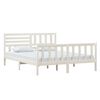 vidaXL Estructura de cama de madera maciza blanca 160x200 cm