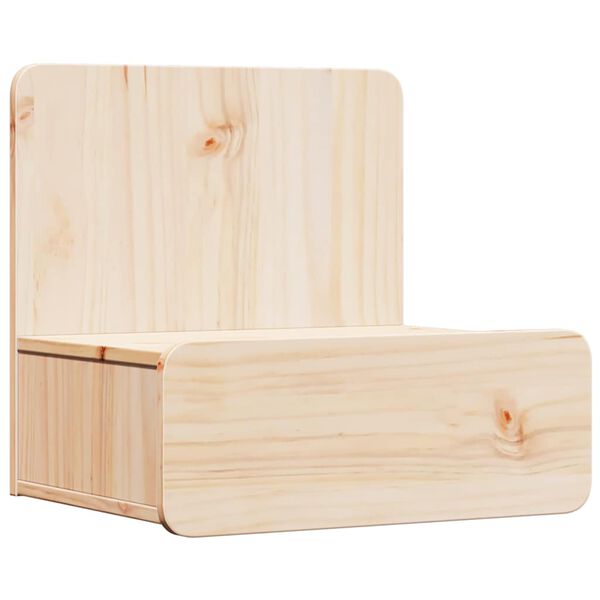 vidaXL Mesita de Noche Marrón 44 x 32,5 x 40 cm Madera maciza de pino