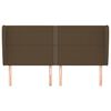vidaXL Cabecero con orejas de tela marr&oacute;n oscuro 163x23x118/128 cm
