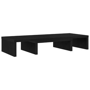 vidaXL Soporte para monitor ajustable, roble negro, 60x24x10,5 cm, madera de ingenier&iacute;a