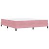 vidaXL Cama tipo Box Spring con colchón Rosa 180 x 220 cm tela