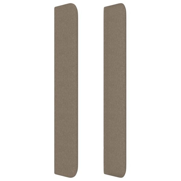 vidaXL Cabecero con orejas de tela gris taupe 93x16x118/128 cm